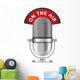 Retro Microphone On The Air Wall Decal
