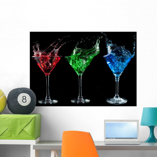 Alcoholic Cocktails Set Red