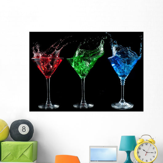 Alcoholic Cocktails Set Red