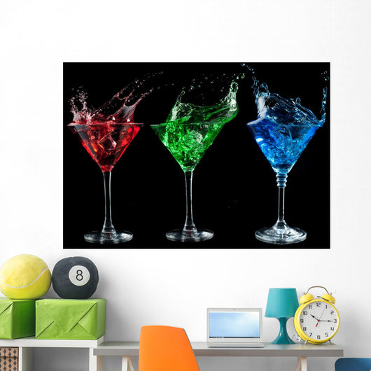 Alcoholic Cocktails Set Red