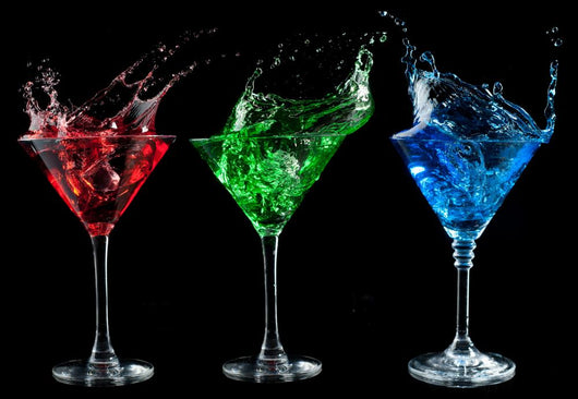 Alcoholic Cocktails Set Red