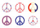 Patriotic Peace Signs Wall Decal
