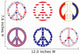 Patriotic Peace Signs Wall Decal