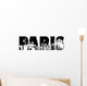 Paris City Skyline Text