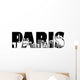 Paris City Skyline Text