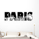 Paris City Skyline Text