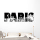 Paris City Skyline Text