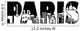 Paris City Skyline Text
