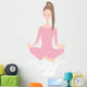 Woman Yoga Meditation Wall Decal