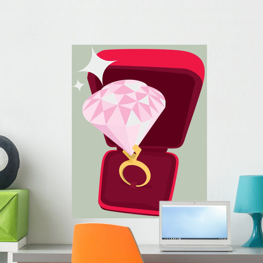 Huge Engagement Ring Diamond Wall Mural