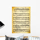 Vintage dirty music sheet and paper texture Wall Mural