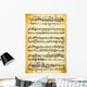 Vintage dirty music sheet and paper texture Wall Mural