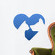 Cat and dog heart sign Wall Decal