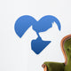Cat and dog heart sign Wall Decal