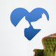Cat and dog heart sign Wall Decal