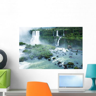 Iguassu Falls from Brazilian Side Wall Decal shown on a wall