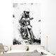 Motocross B W Oil Wall Decal