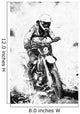 Motocross B W Oil Wall Decal