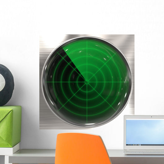 Vintage radar display Wall Mural