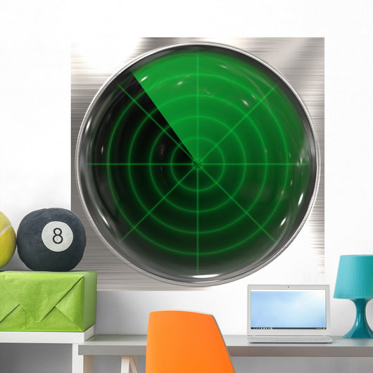 Vintage radar display Wall Mural