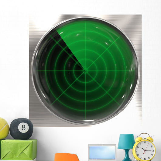 Vintage radar display Wall Mural