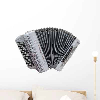 Accordion shown on a wall