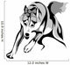 Vector Stylized Image of a Wolf Attacking Wall Decal