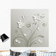 Flowers and Butterflies Wall Mural