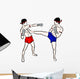 Hand Drawn Thai Martial Wall Decal