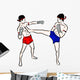 Hand Drawn Thai Martial Wall Decal