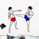 Hand Drawn Thai Martial Wall Decal