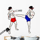 Hand Drawn Thai Martial Wall Decal