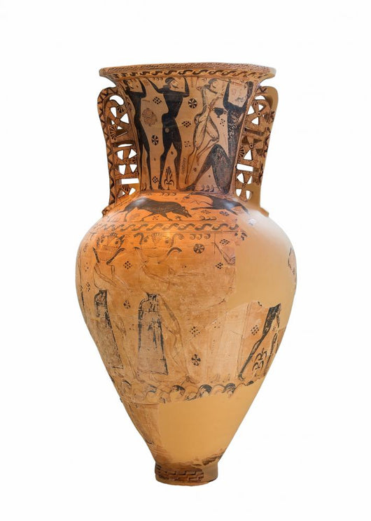 Amphora Shows Blinding Polyphemos