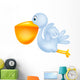 Pelican Cartoon Wall Decal