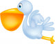 Pelican Cartoon Wall Decal