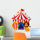 A Lion and a Fire Ring in Front of the Circus Tent Wall Decal
