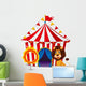 A Lion and a Fire Ring in Front of the Circus Tent Wall Decal