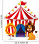 A Lion and a Fire Ring in Front of the Circus Tent Wall Decal