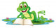 A Frog Lying While Reading a Book Wall Decal
