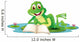 A Frog Lying While Reading a Book Wall Decal