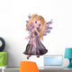 Toon Fairy Princess in Purple Dress Wall Decal