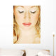 A Lady With Eyes Closed Wall Mural