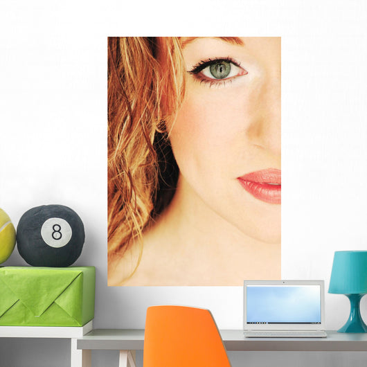 Half The Face Of A Lady Wall Mural