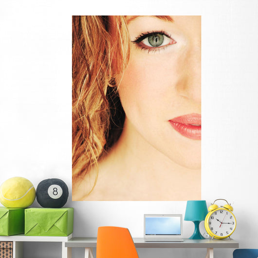 Half The Face Of A Lady Wall Mural