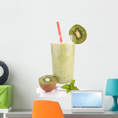 Kiwi Smoothie shown on a wall