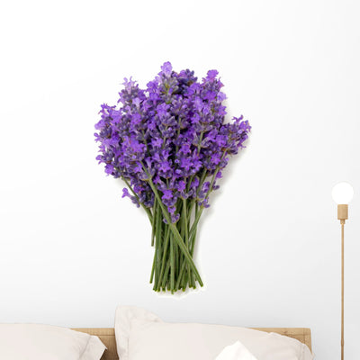 Bunch Lavender White Wall Decal shown on a wall