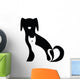 Funny Dog and Cat Silhouettes Composition Wall Decal