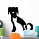 Funny Dog and Cat Silhouettes Composition Wall Decal