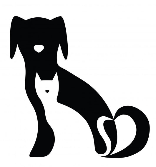 Dog and Cat Silhouette Wall Decal – Wallmonkeys