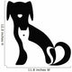 Funny Dog and Cat Silhouettes Composition Wall Decal